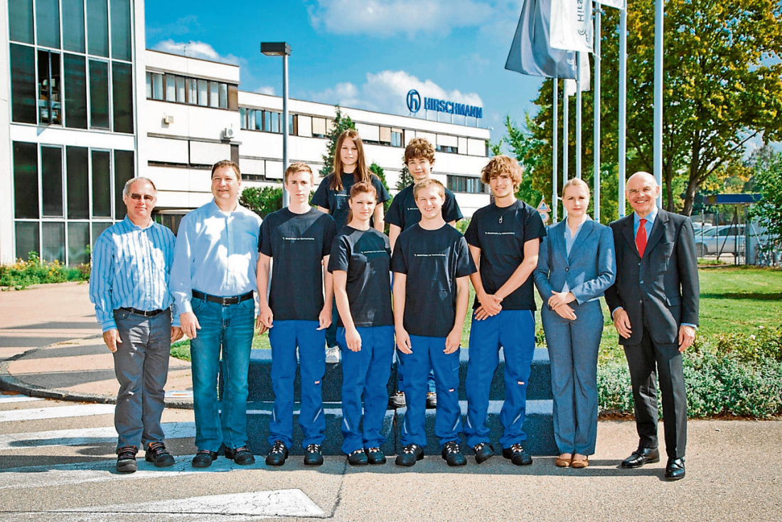 Sechs neue Lehrlinge bei Hirschmann Wirtschaft Nürtinger Zeitung