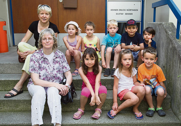 Kindergarten aus Köngen zu Besuch im Druckhaus der Zeitung - Region