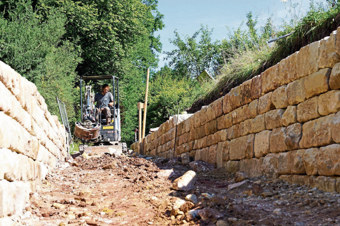 Sandsteinmauer in Nürtingen wird neue Heimat für Tiere und Pflanzen