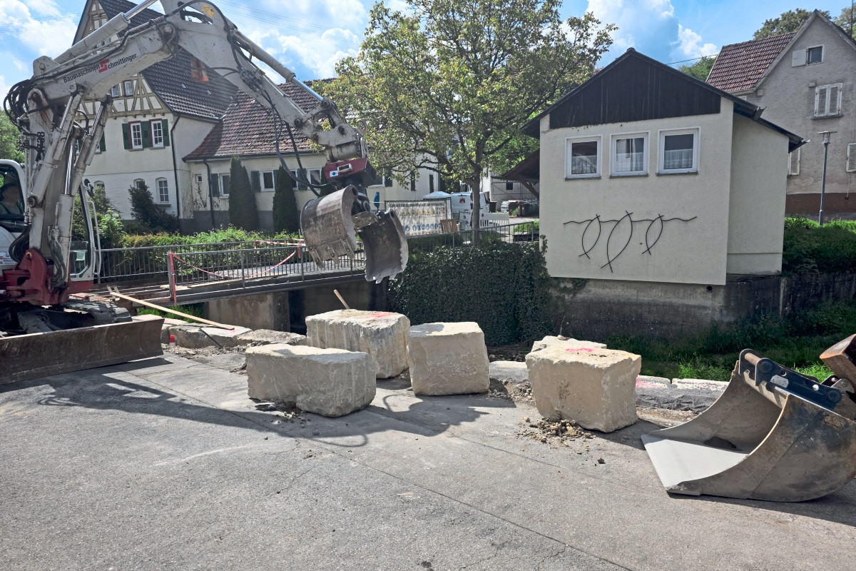 Bauarbeiten in der Linsenhofener Steinachstraße beginnen